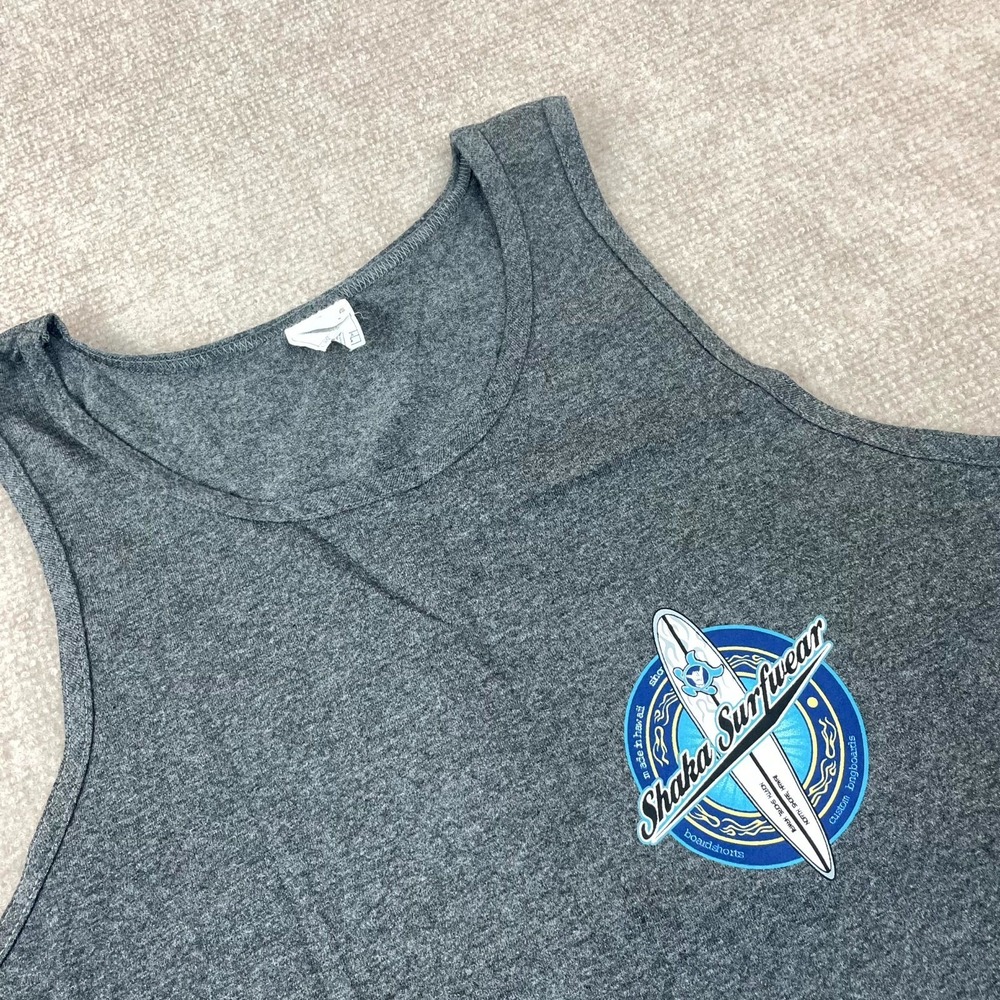 Shaka Surfwear Hawaii Alstyle Apparel & Activewear Tank Top Mens XL‎ Gray Cotton